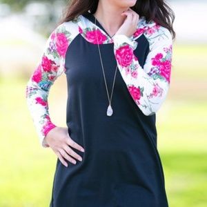 White Plum floral hoodie